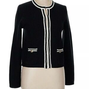 J. Crew Black and White Cardigan Sweater